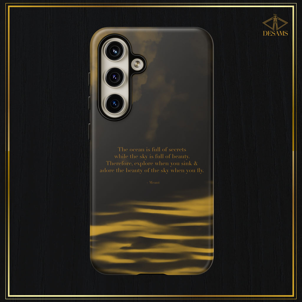 Ocean Sky — Black & Gold Meant Tough Phone Case