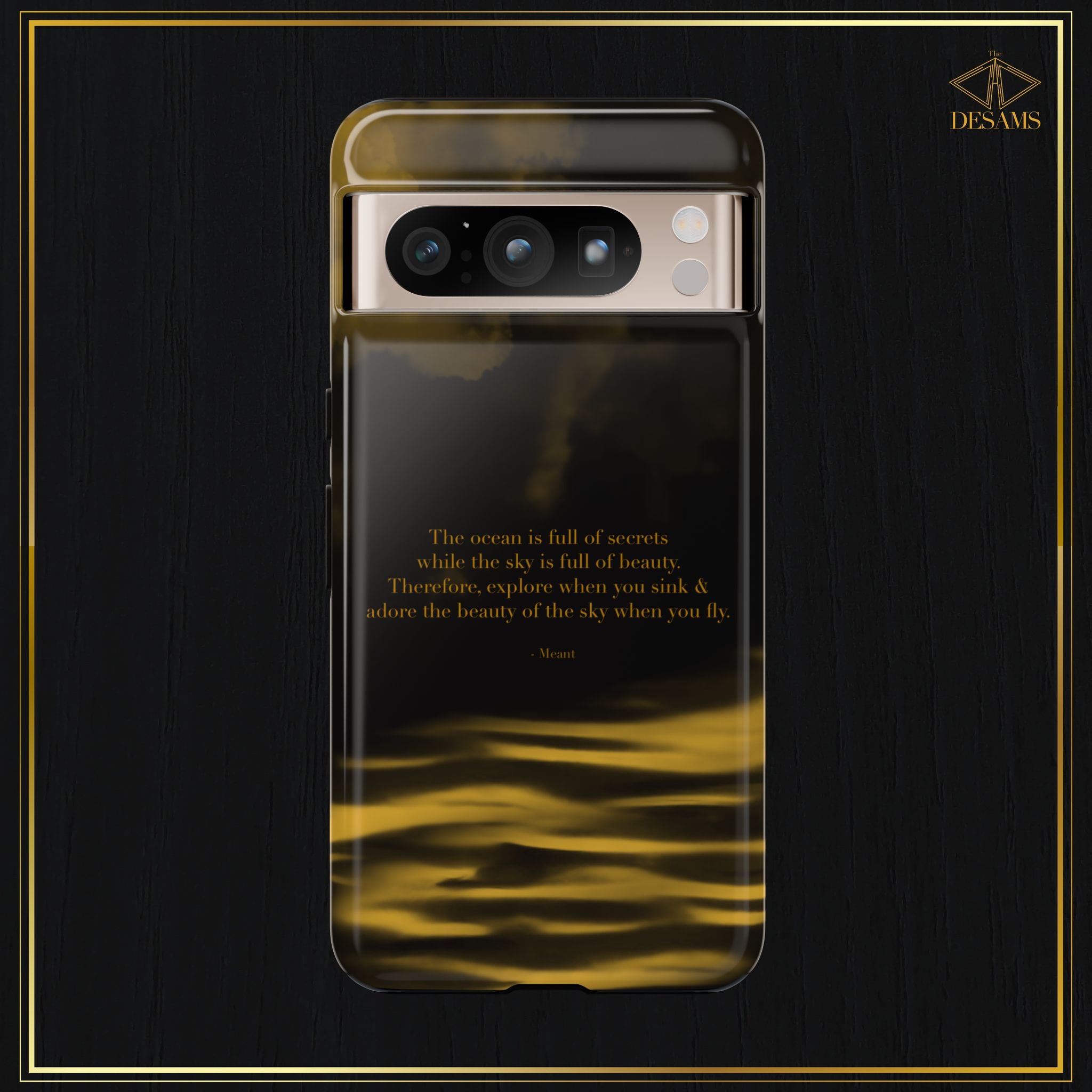 Ocean Sky — Black & Gold Meant Tough Phone Case