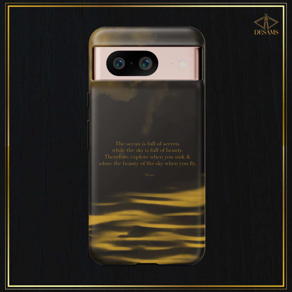 Ocean Sky — Black & Gold Meant Tough Phone Case
