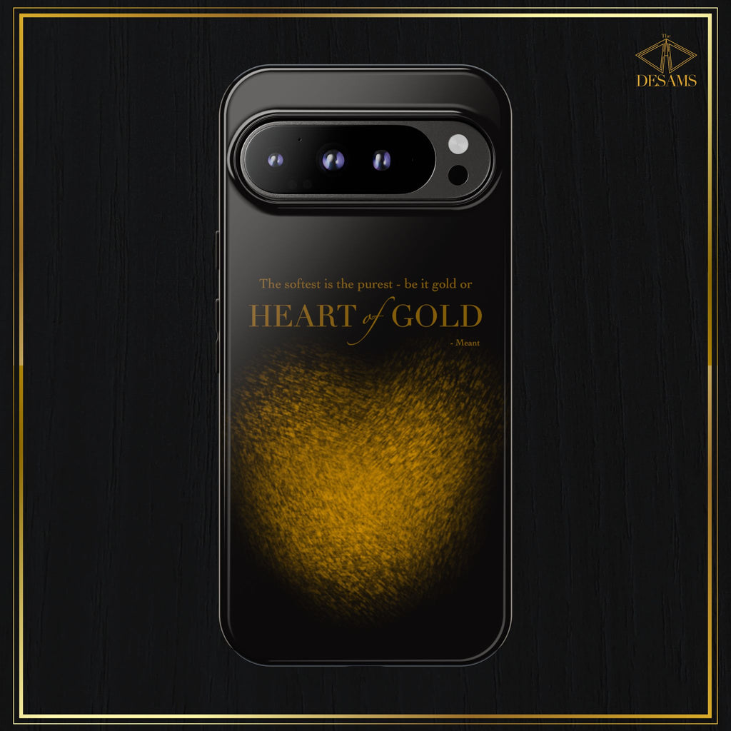 Heart of Gold — Black & Gold Meant Tough Phone Case
