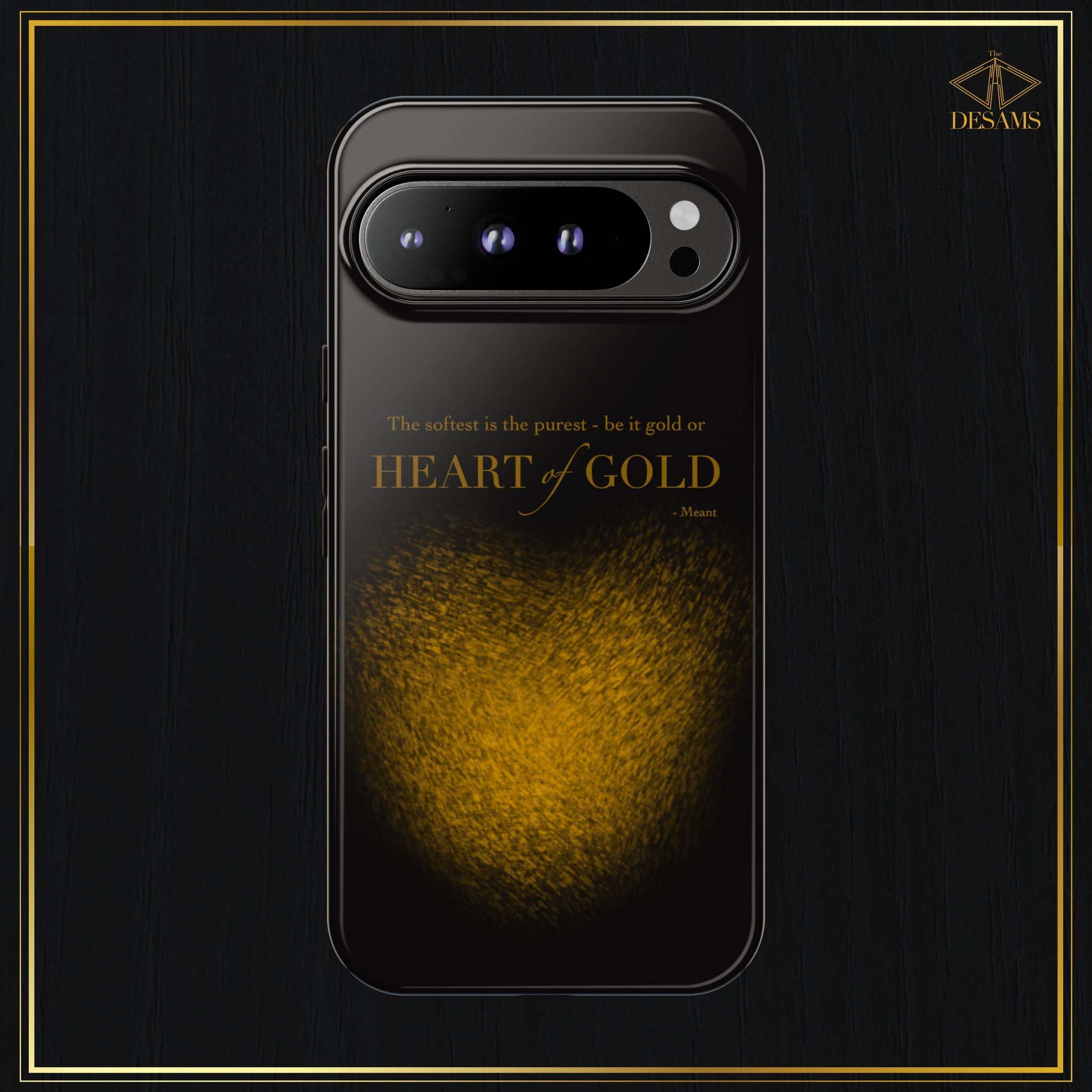 Heart of Gold — Black & Gold Meant Tough Phone Case