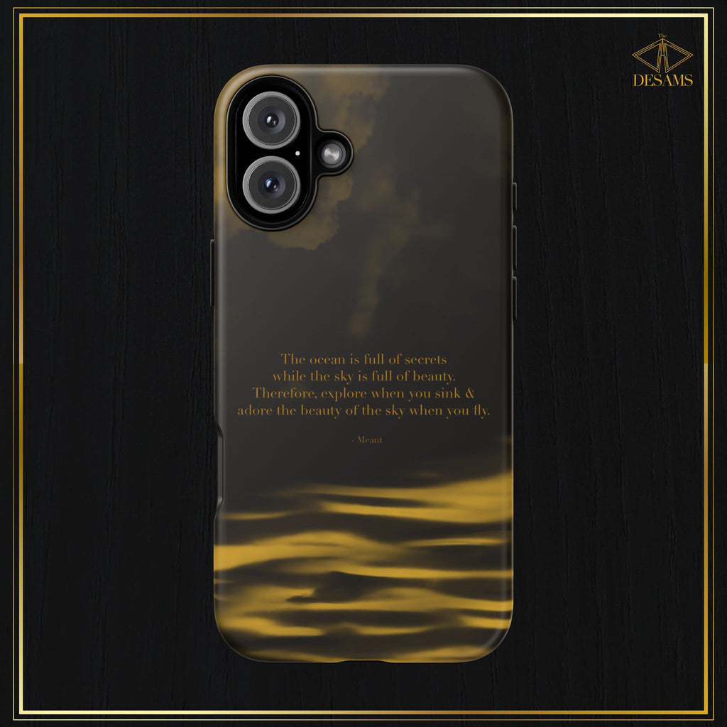 Ocean Sky — Black & Gold Meant Tough Phone Case