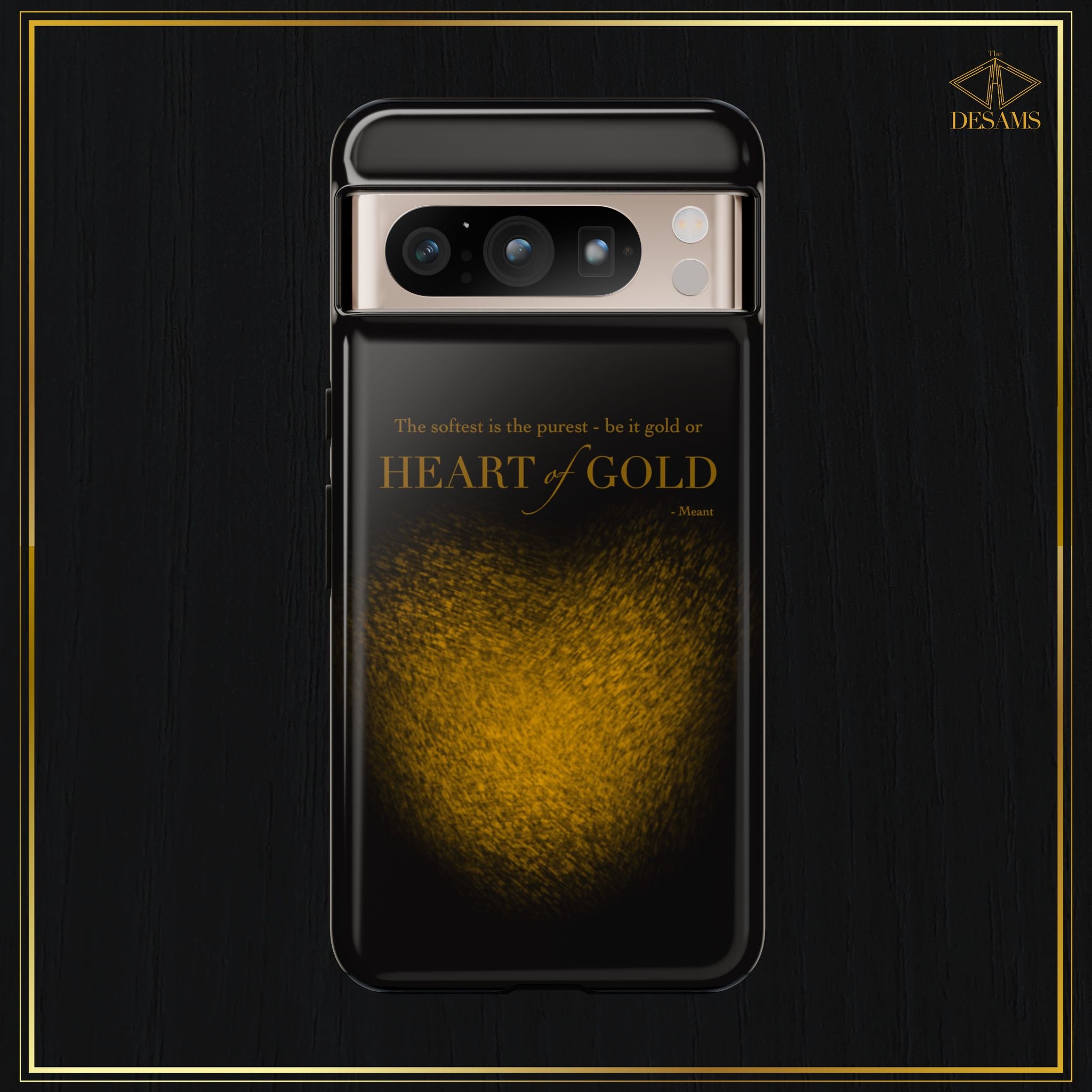 Heart of Gold — Black & Gold Meant Tough Phone Case
