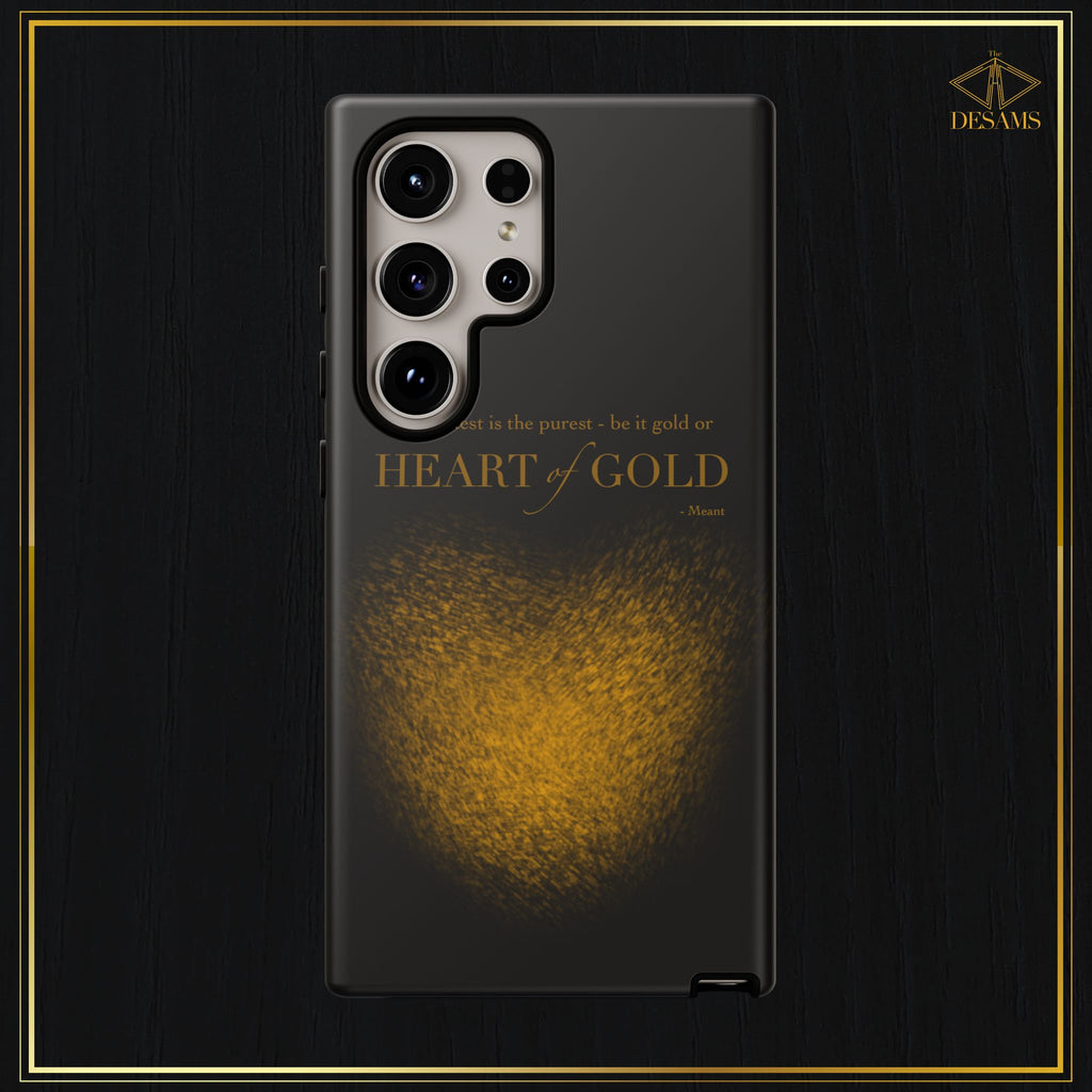 Heart of Gold — Black & Gold Meant Tough Phone Case