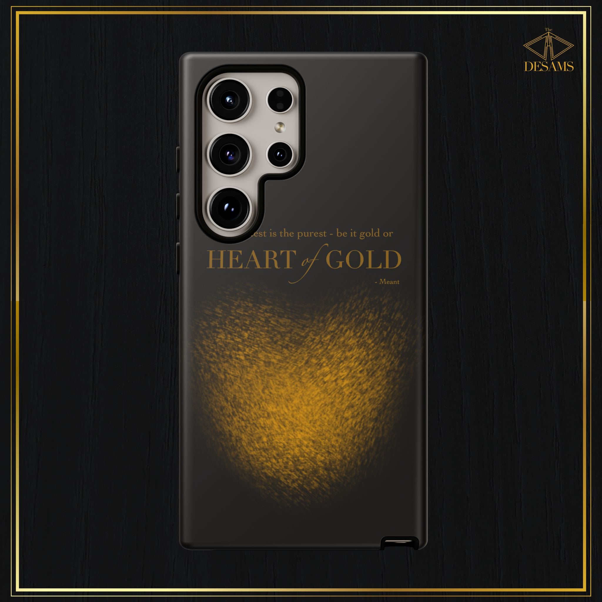 Heart of Gold — Black & Gold Meant Tough Phone Case