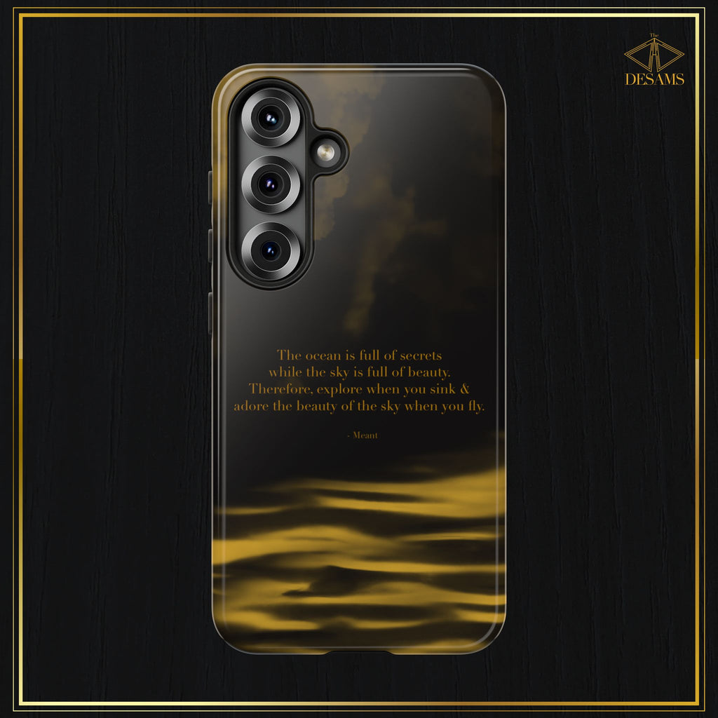 Ocean Sky — Black & Gold Meant Tough Phone Case