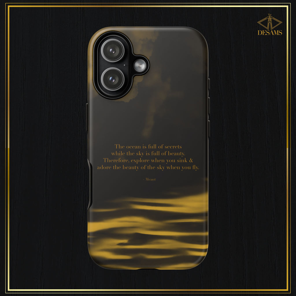 Ocean Sky — Black & Gold Meant Tough Phone Case