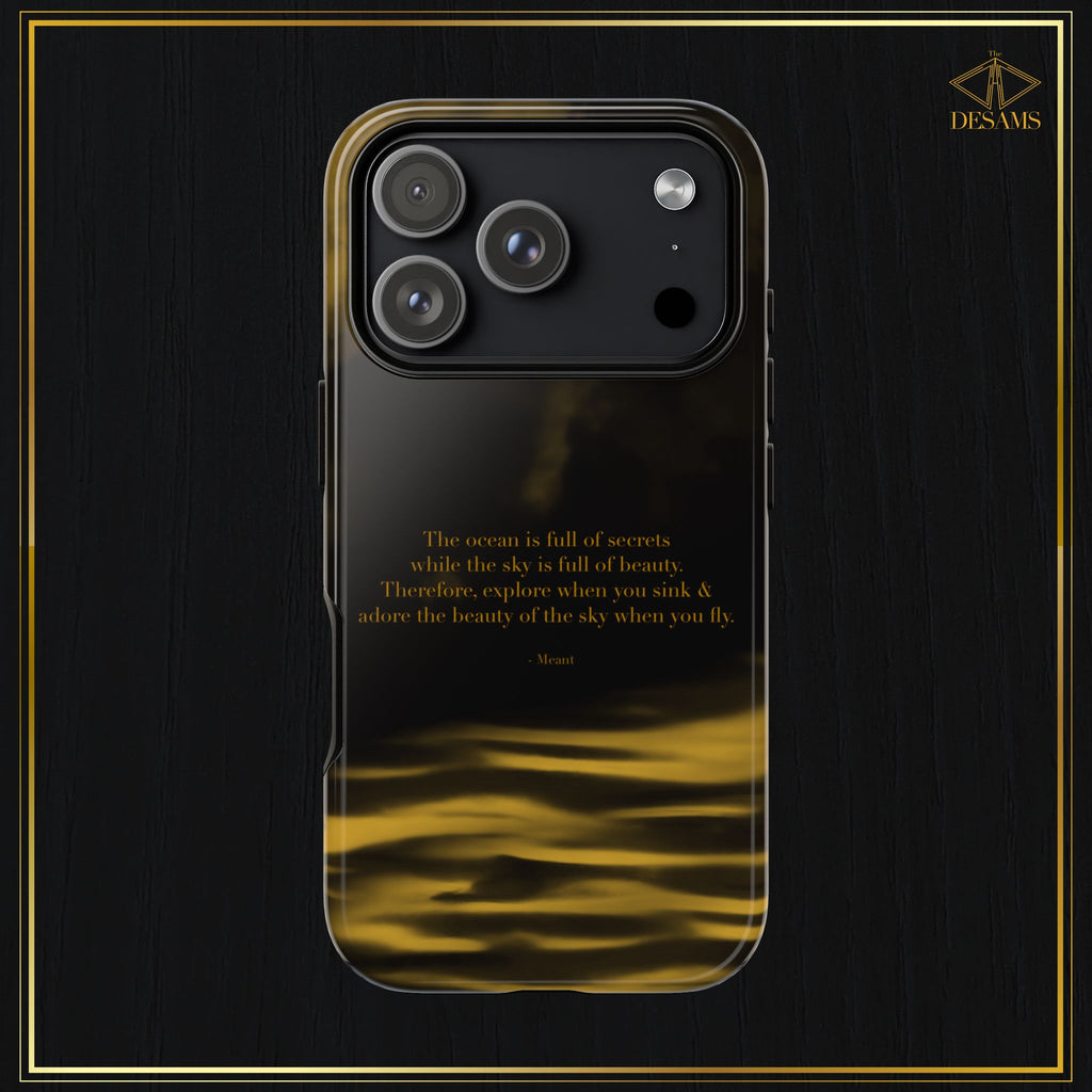 Ocean Sky — Black & Gold Meant Tough Phone Case