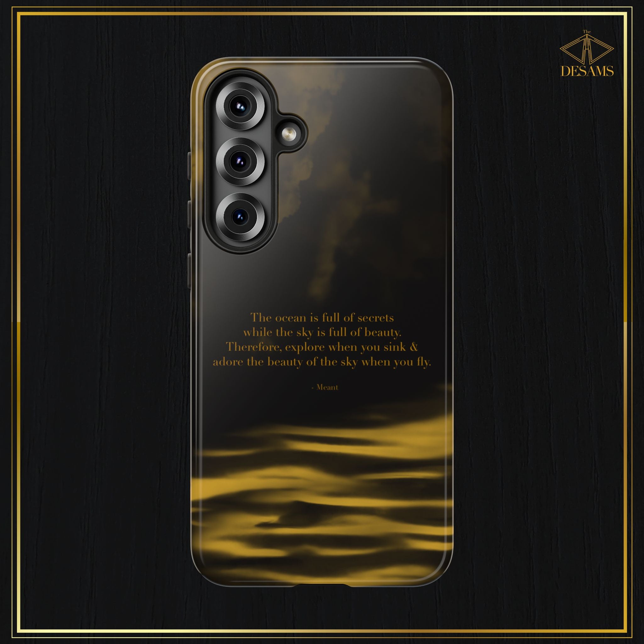 Ocean Sky — Black & Gold Meant Tough Phone Case