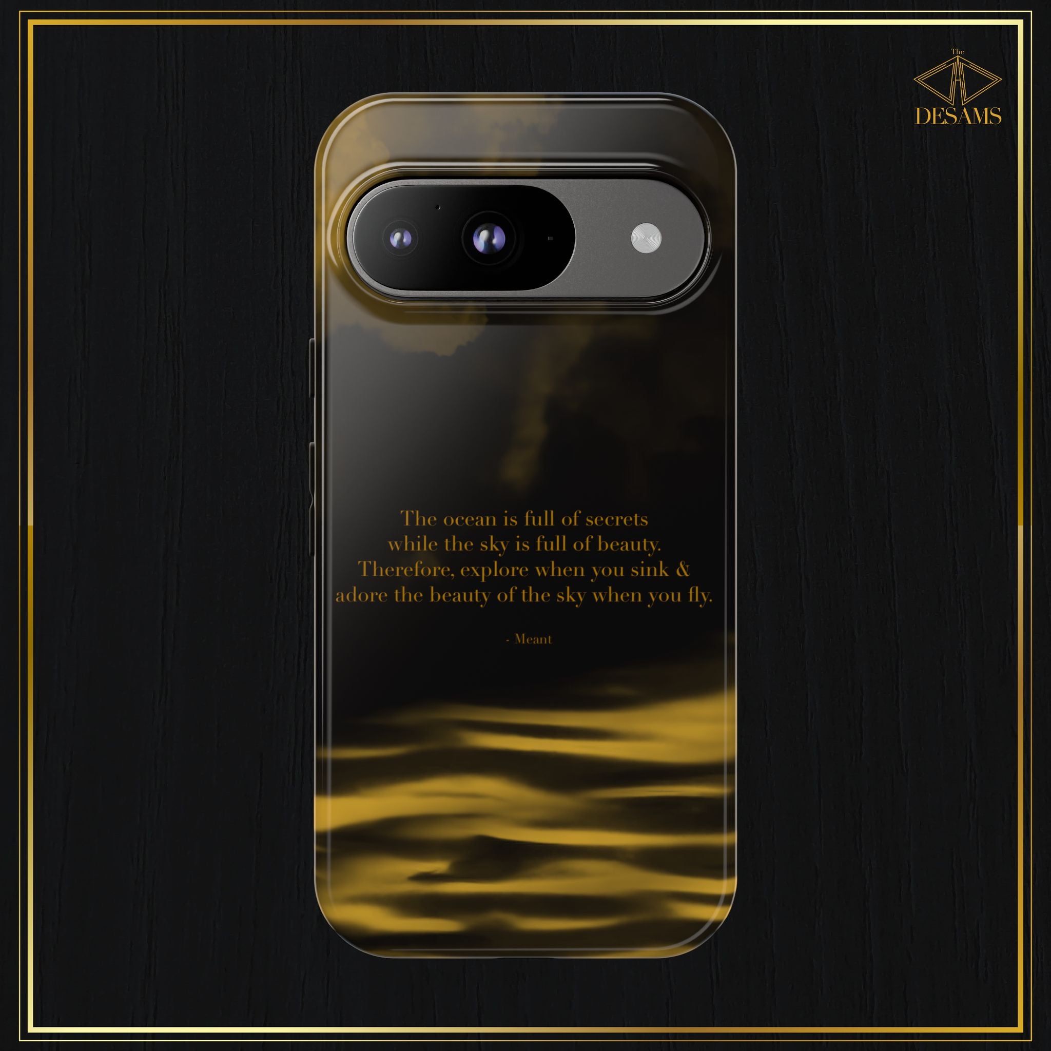 Ocean Sky — Black & Gold Meant Tough Phone Case