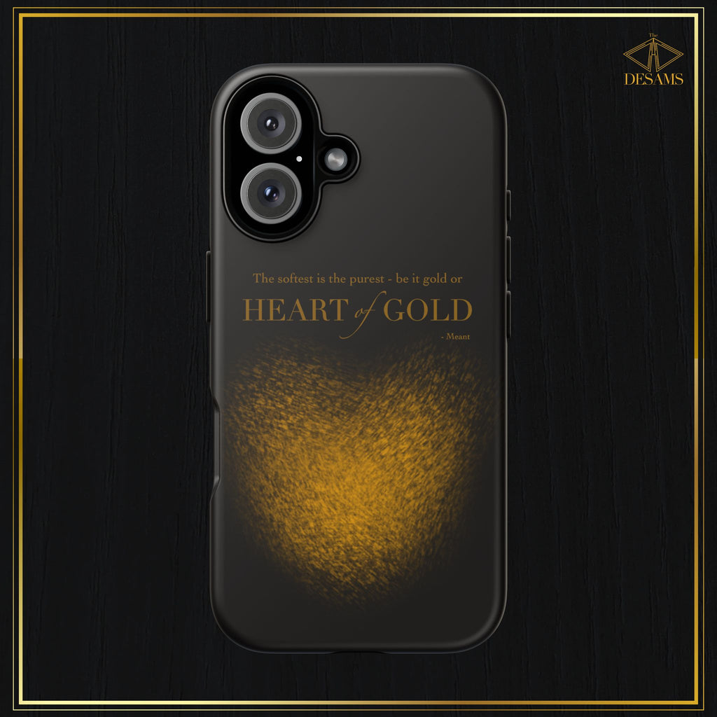 Heart of Gold — Black & Gold Meant Tough Phone Case