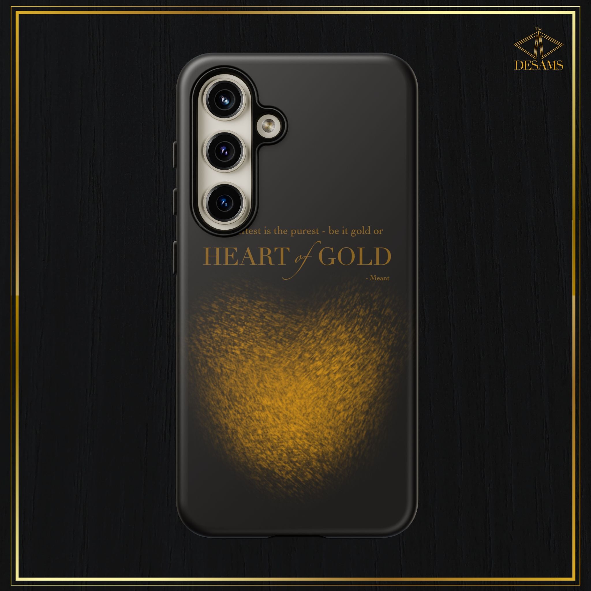 Heart of Gold — Black & Gold Meant Tough Phone Case