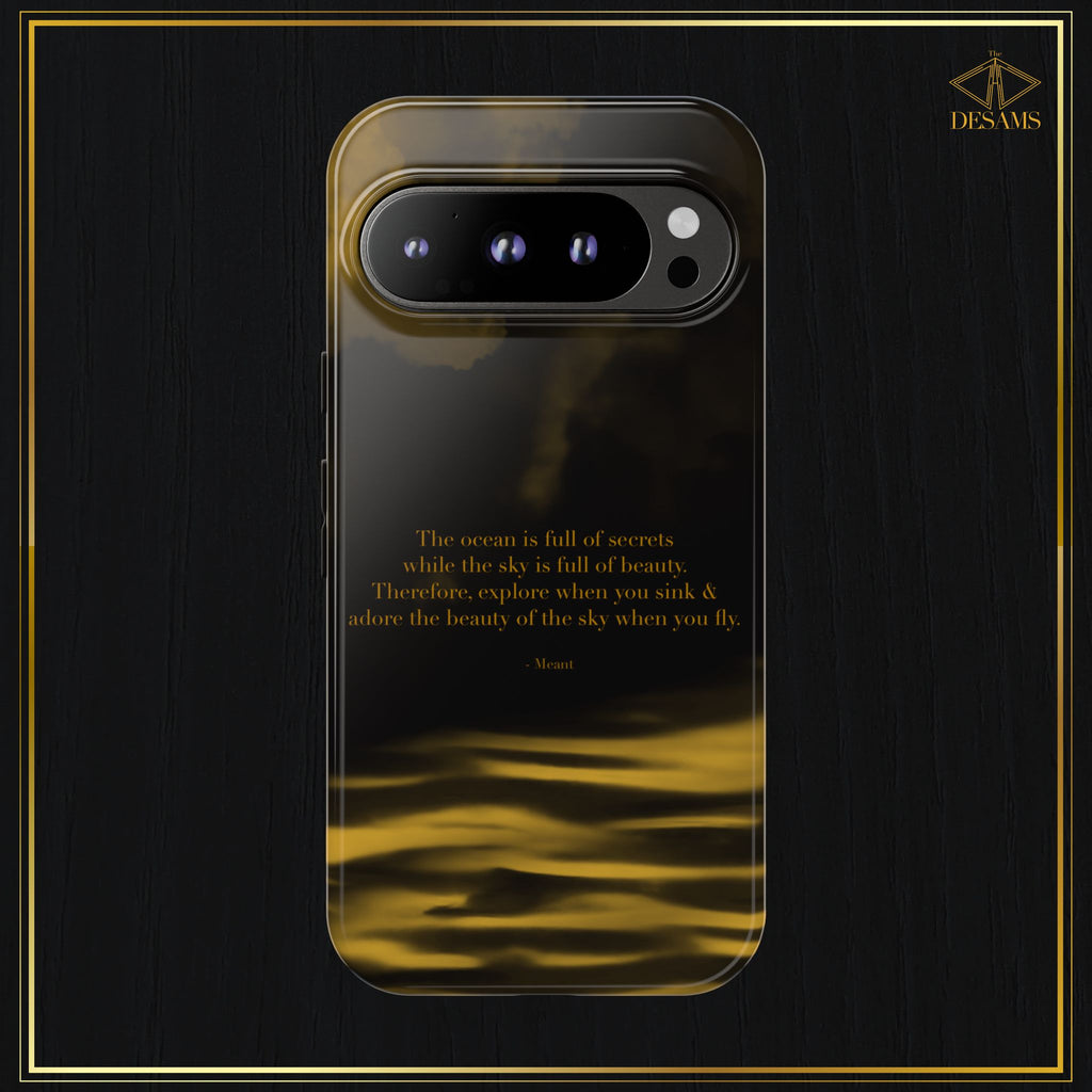 Ocean Sky — Black & Gold Meant Tough Phone Case