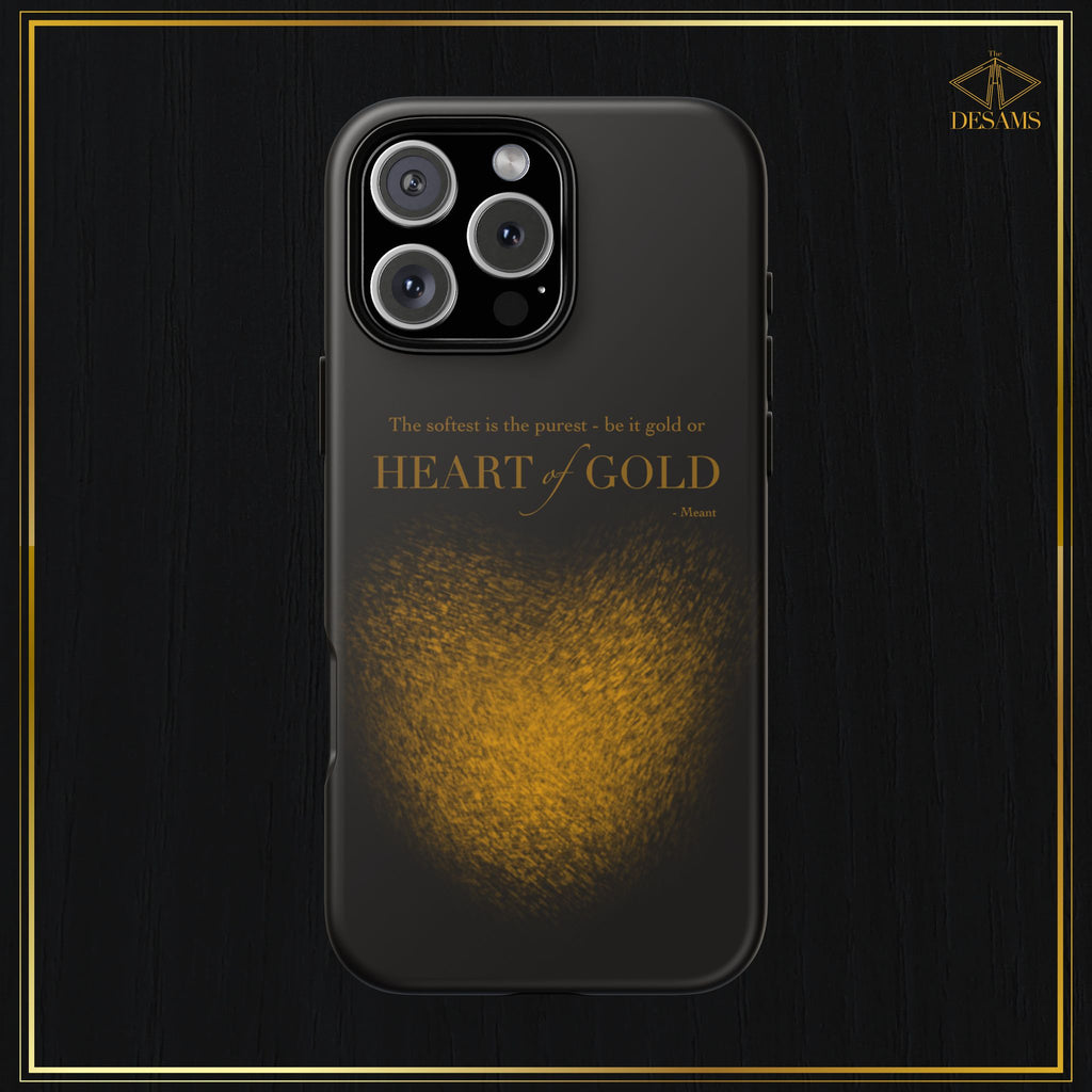 Heart of Gold — Black & Gold Meant Tough Phone Case