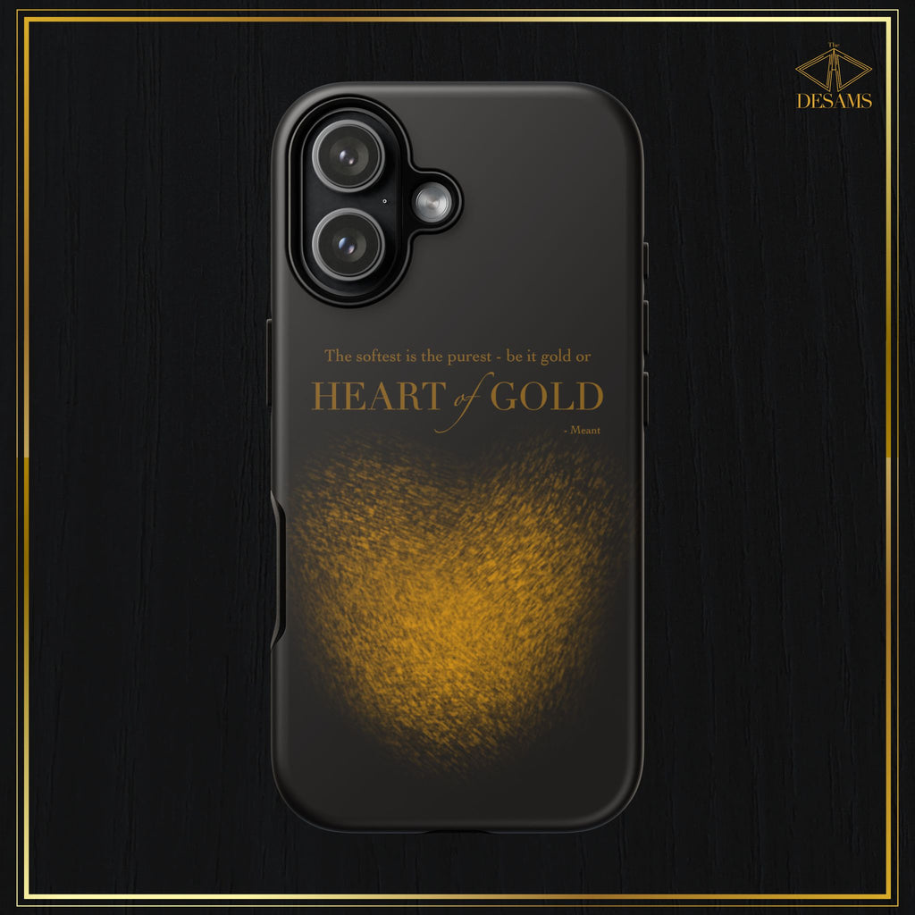 Heart of Gold — Black & Gold Meant Tough Phone Case