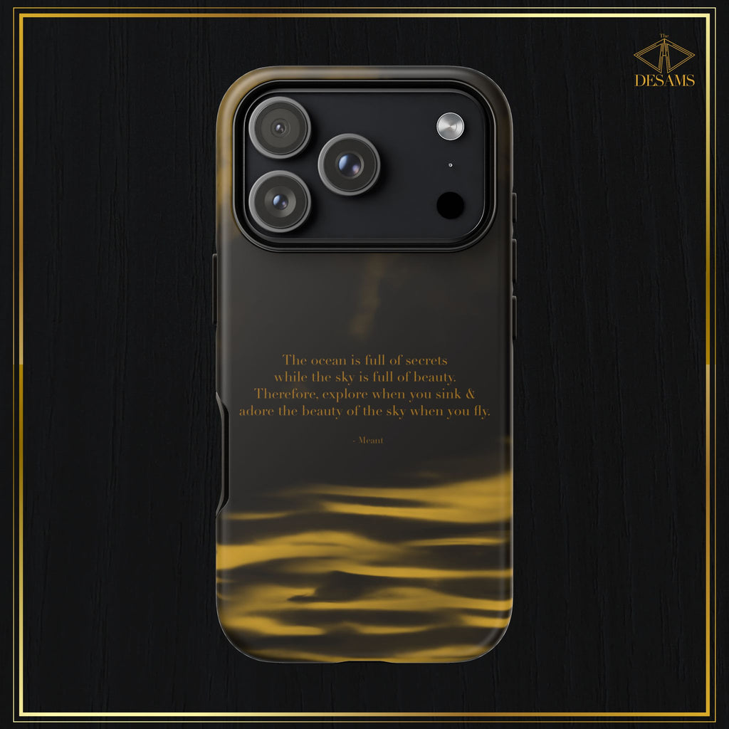 Ocean Sky — Black & Gold Meant Tough Phone Case