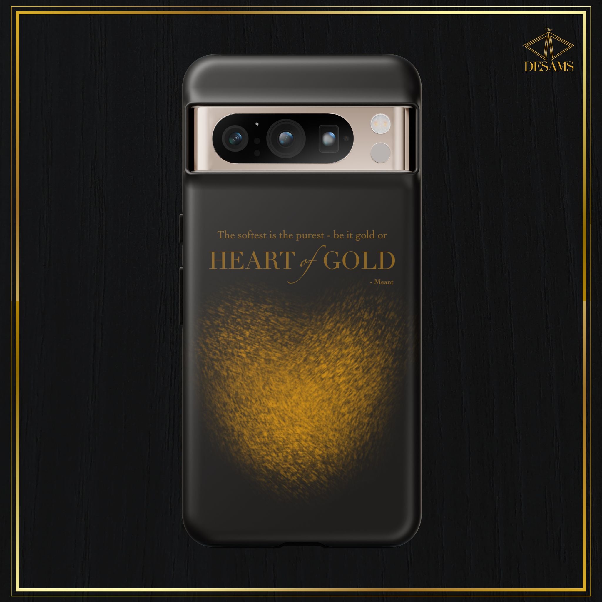 Heart of Gold — Black & Gold Meant Tough Phone Case