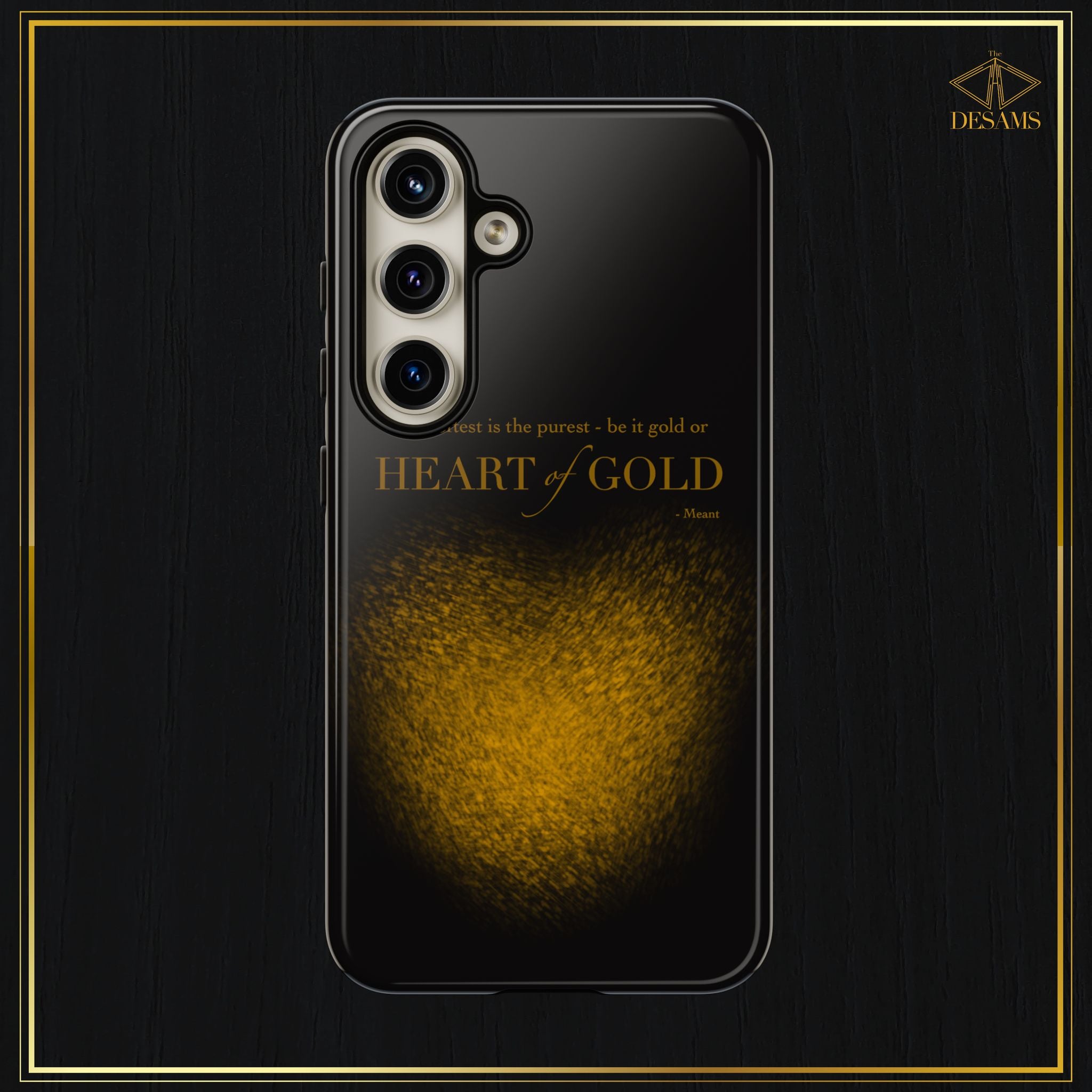 Heart of Gold — Black & Gold Meant Tough Phone Case