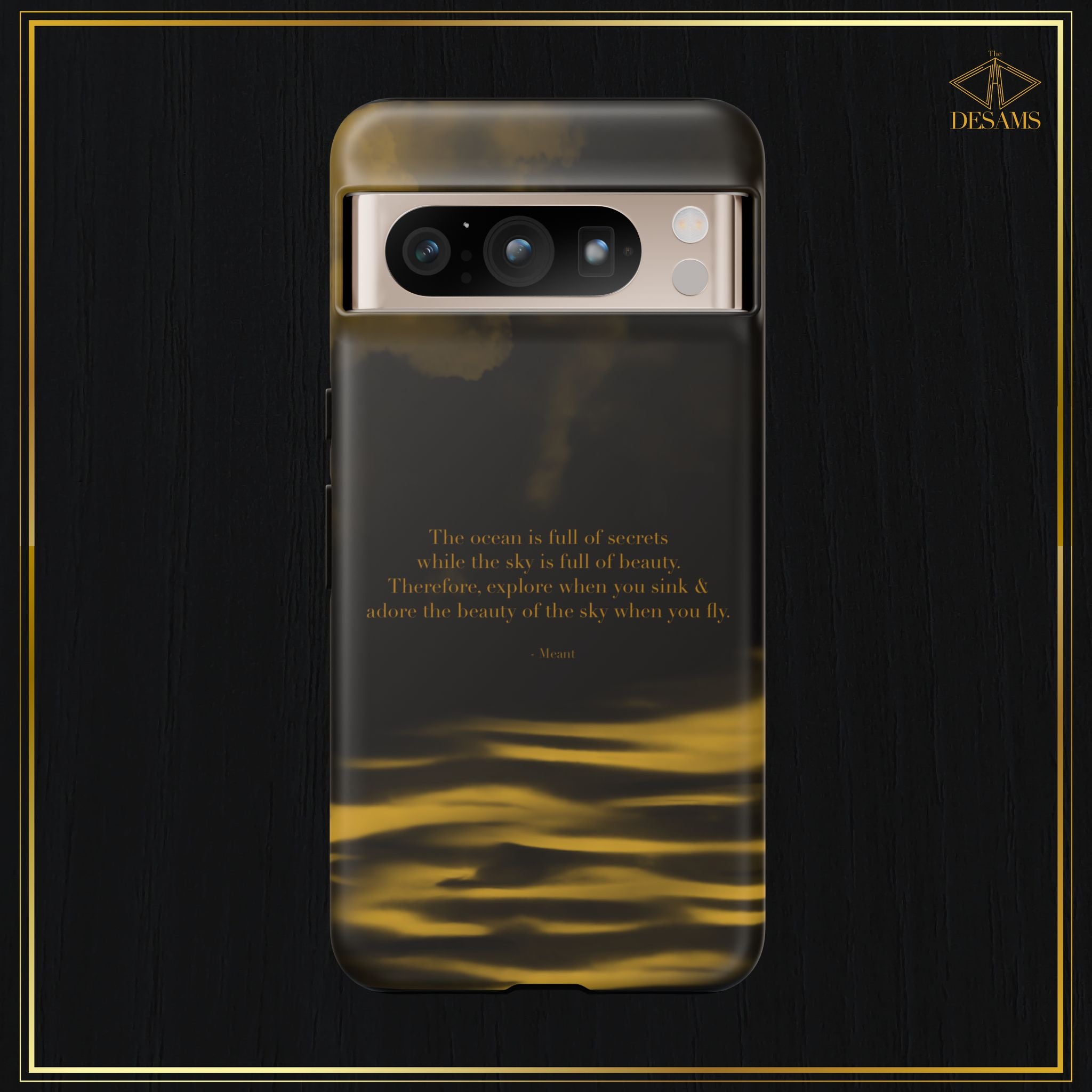Ocean Sky — Black & Gold Meant Tough Phone Case