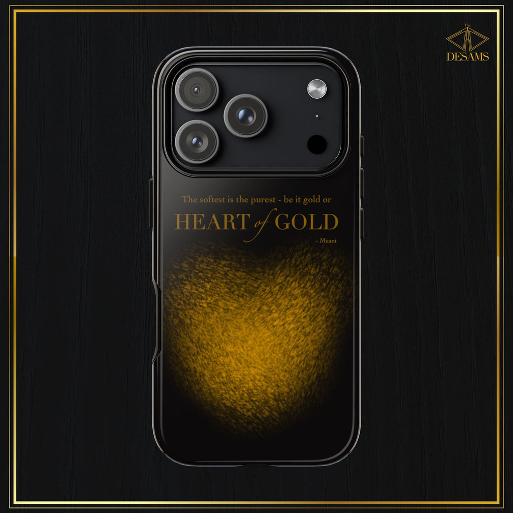 Heart of Gold — Black & Gold Meant Tough Phone Case