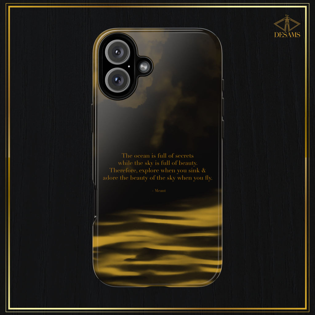 Ocean Sky — Black & Gold Meant Tough Phone Case