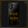 Rise Like a Boss — Black & Gold Motivational Tough Phone Case