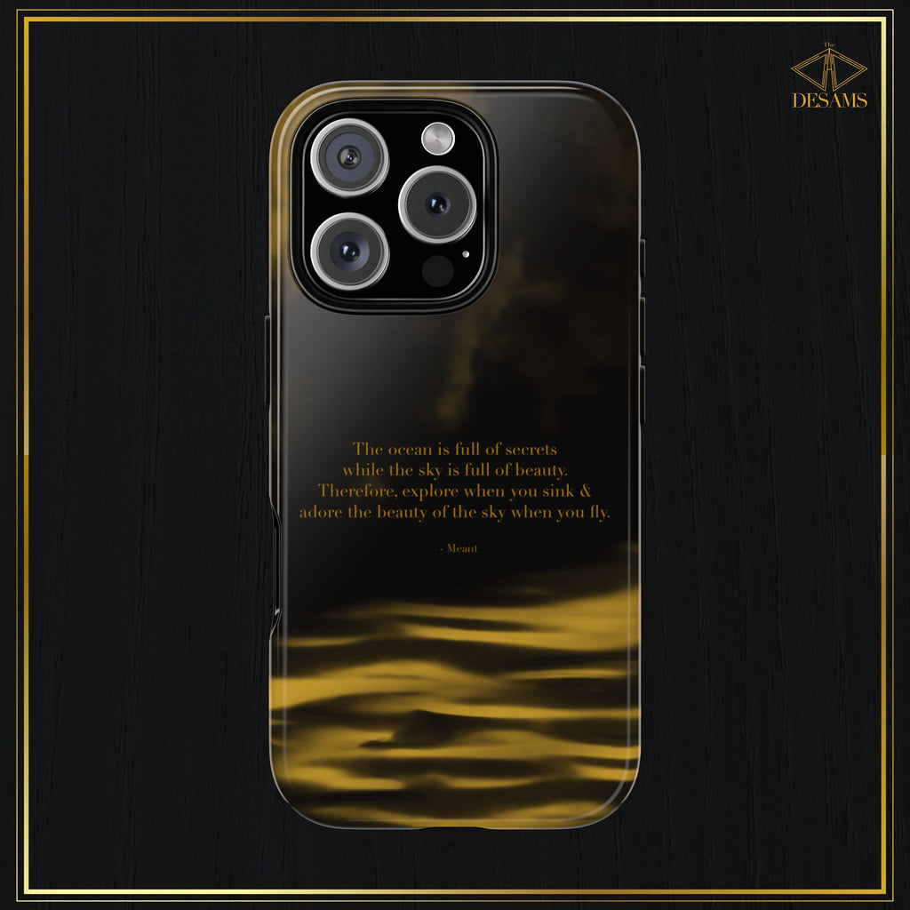 Ocean Sky — Black & Gold Meant Tough Phone Case