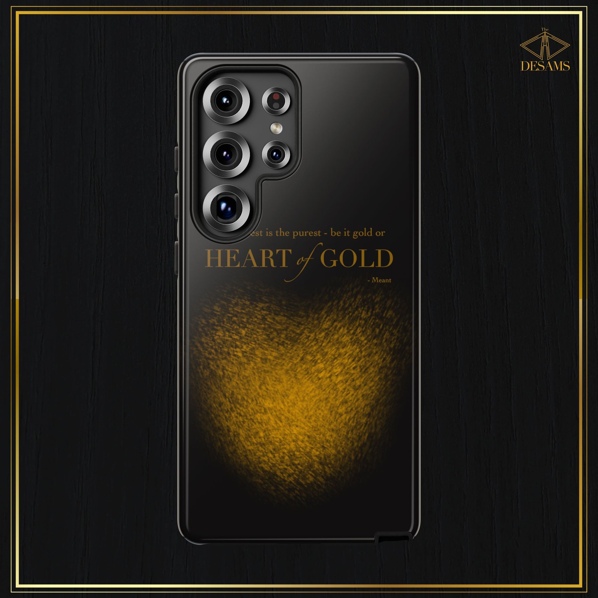 Heart of Gold — Black & Gold Meant Tough Phone Case